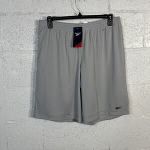 Reebok Men's Mesh Logo Basketball Shorts - Grey 2XL